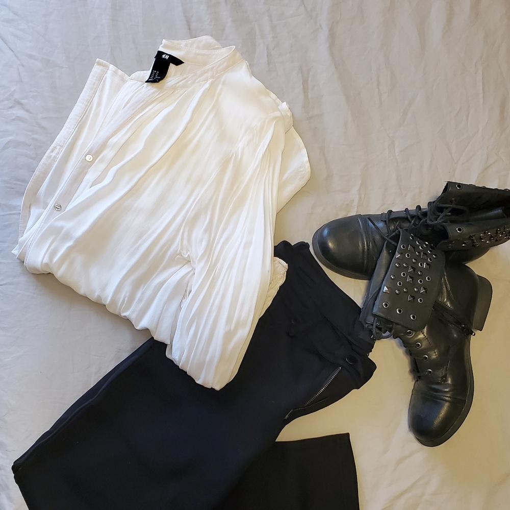 White button down